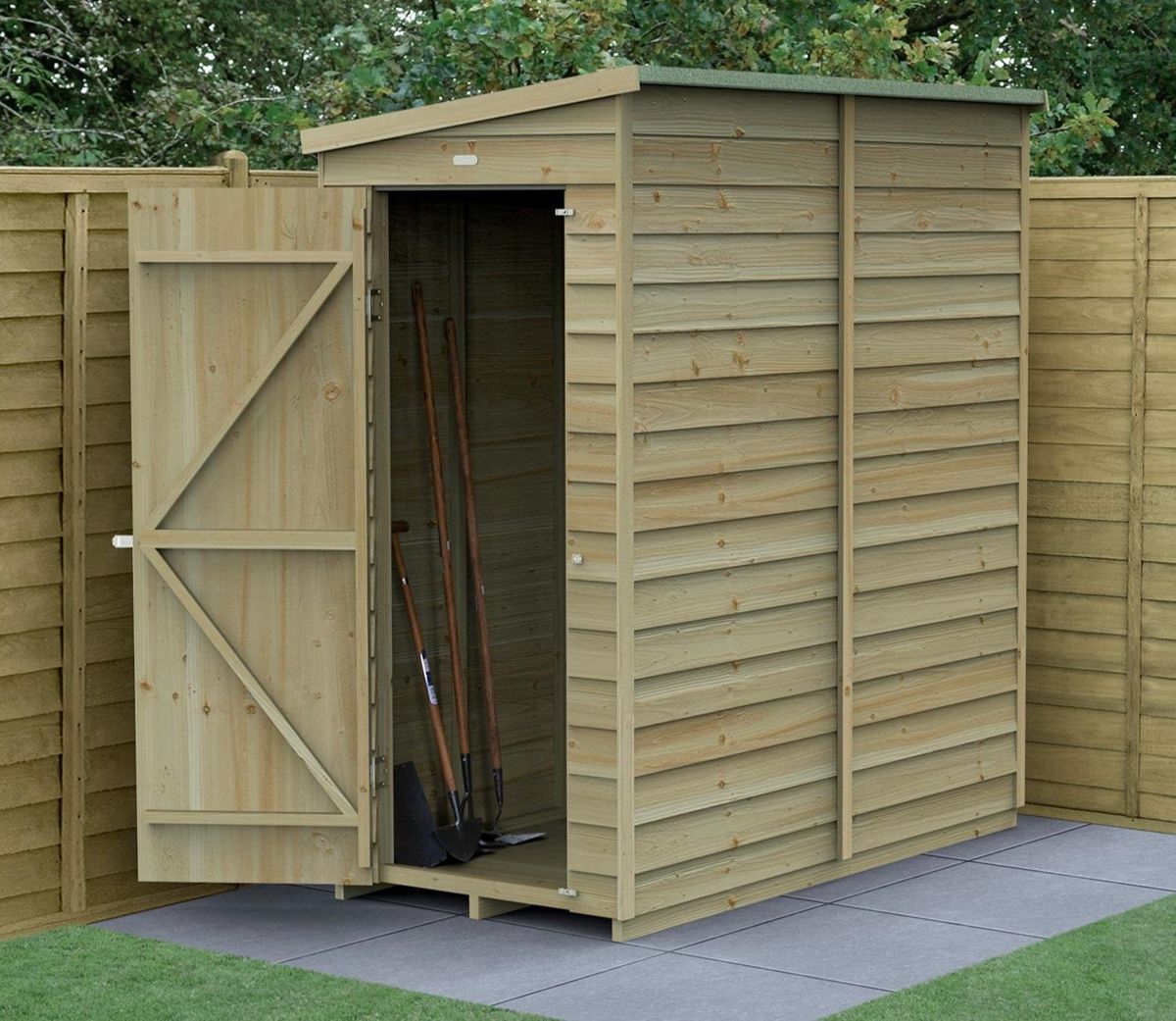 Forest 3 x 6 ft Overlap Pent Shed