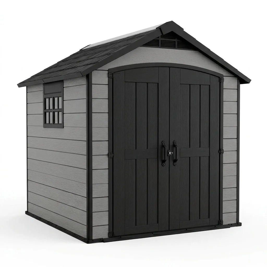 Keter 7.5’x11′ Premier Heavy Duty Plastic Shed Grey