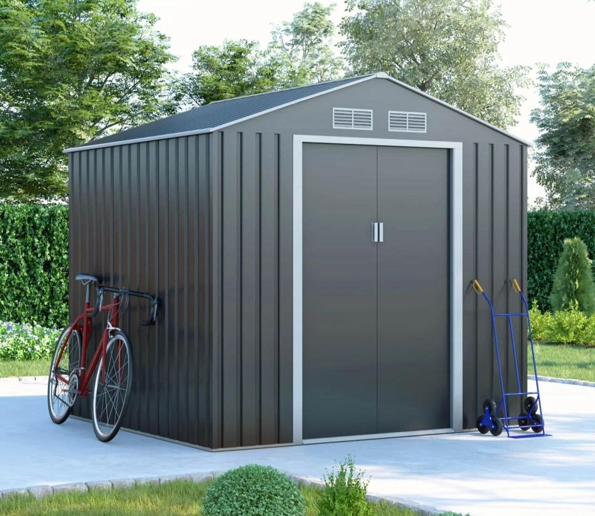 Lotus Sheds Hera 7 x 6 ft Apex Metal Shed