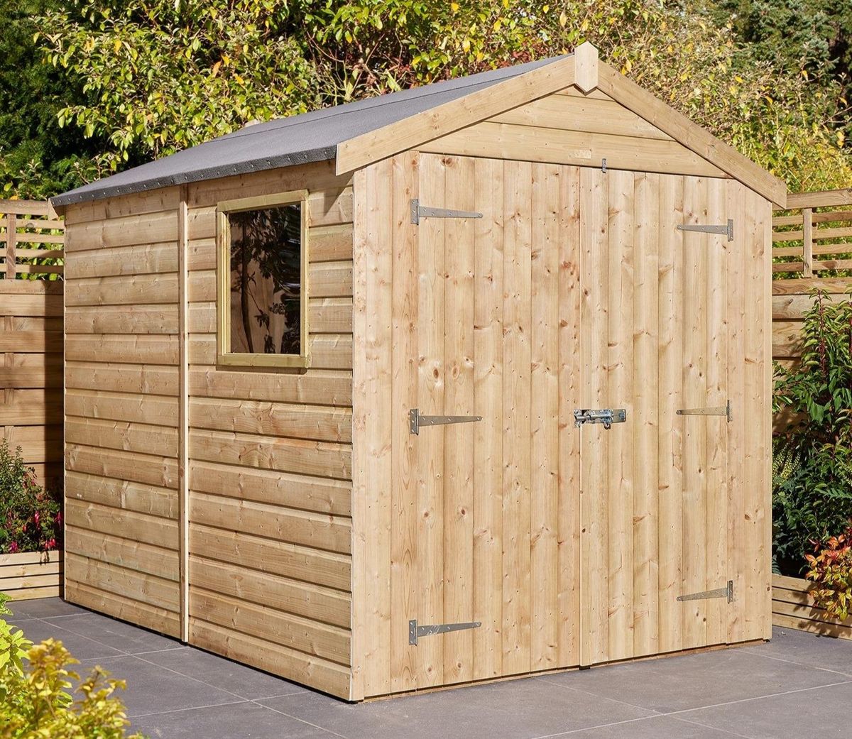 Timber Sheds in a British garden setting